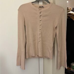 RIHOAS Cream Button-Down Women's Top